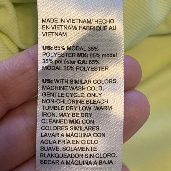 Chico's Pastel Yellow Dolman Short Sleeves Pullover Drapey Blouse Top Size L - Picture 6 of 7